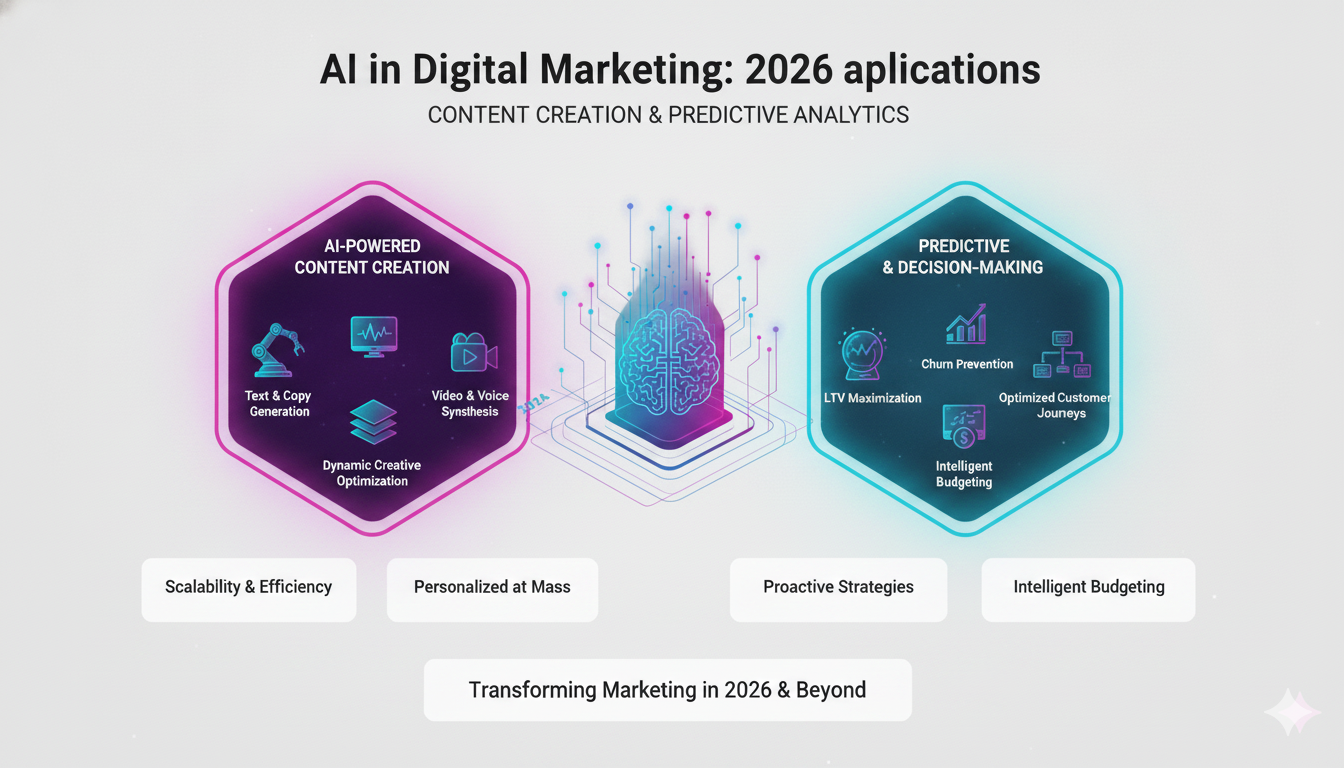 AI marketing core: predictive analytics and content generation